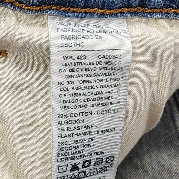 Levi Strauss Signature Jeans Mens W34 L34 Blue Bootcut Stretch Casual Western - Picture 9 of 15